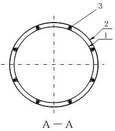 Inner and outer double-tube self-supporting self-adaptive anti-vibration steel chimney