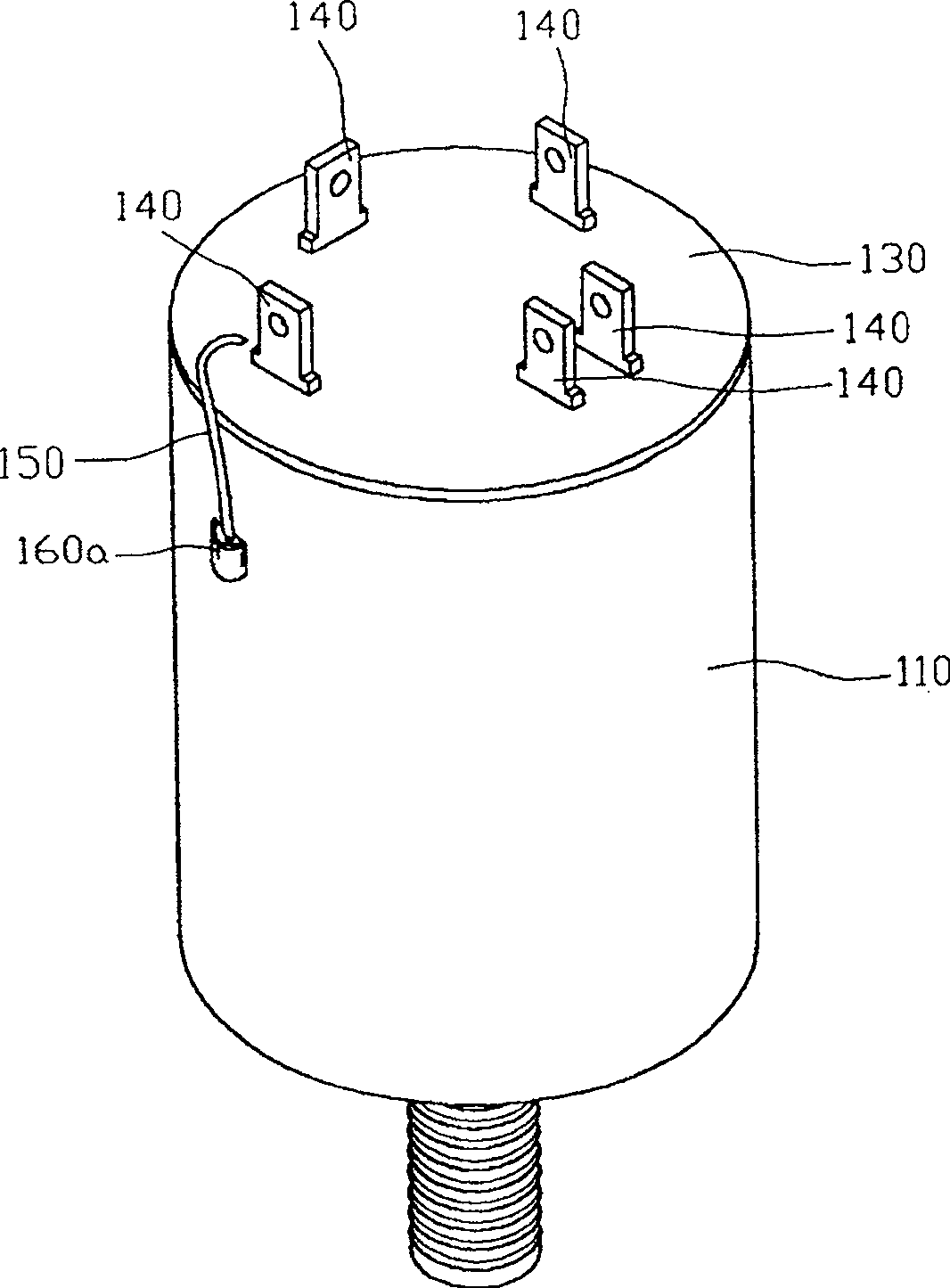 Lead fixing structure of noise filter