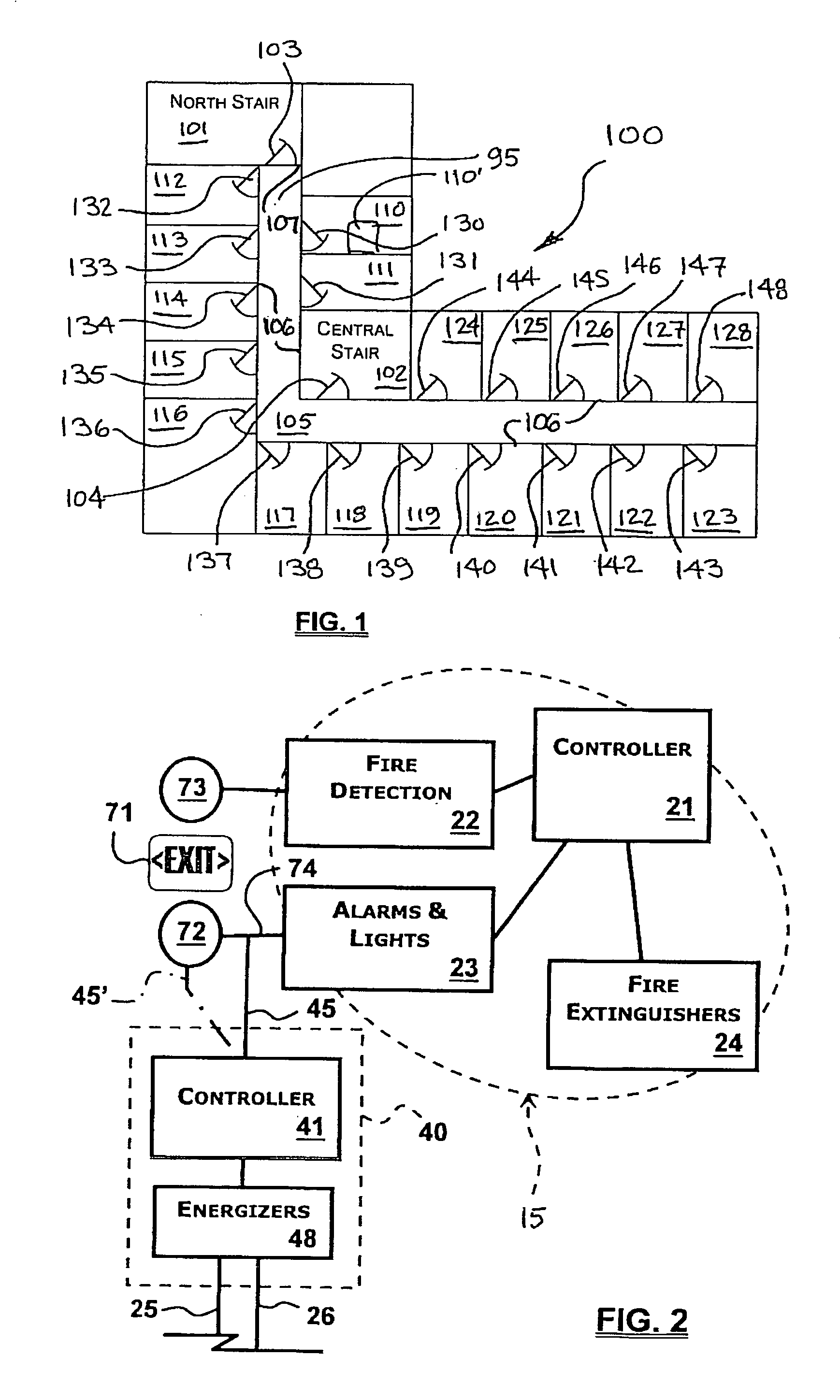 Emergency exit route illumination system and methods
