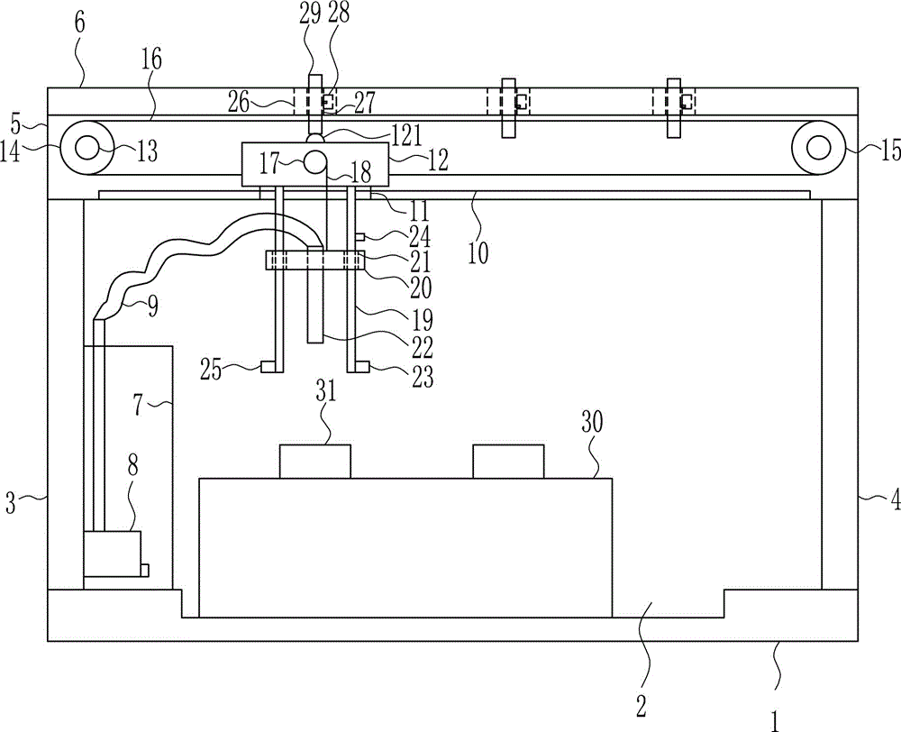 Electrolyte injection device of storage battery