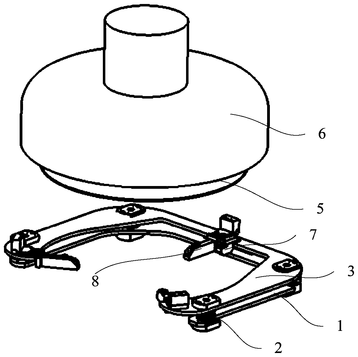 Substrate discharging mechanical arm and substrate machining system