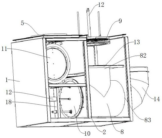 Air volume reversing device for comprehensive performance test bed of air conditioning system