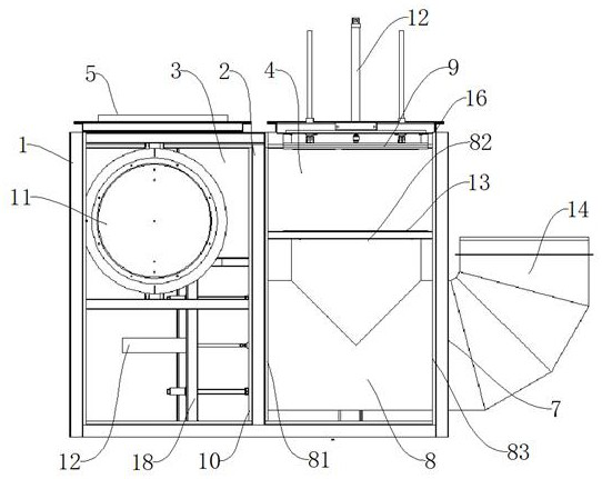 Air volume reversing device for comprehensive performance test bed of air conditioning system