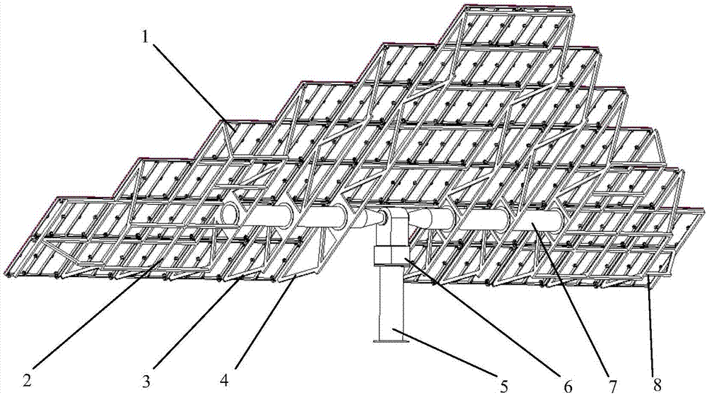 Solar tower-type thermal power generation special-shaped heliostat