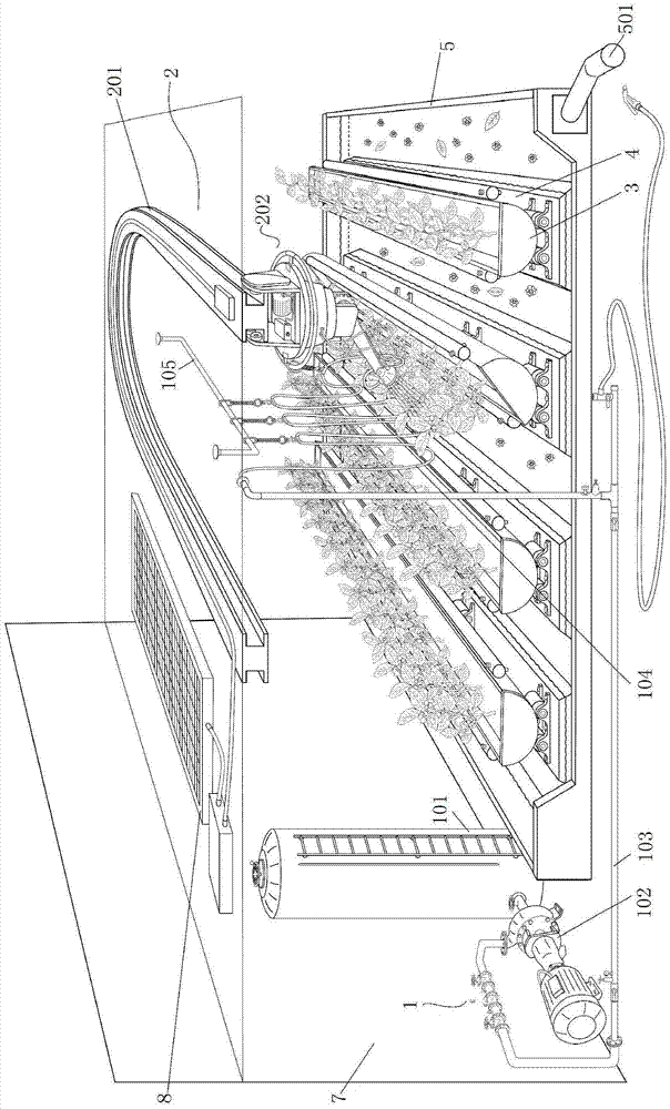 Device for planting low shrubs on a large scale and collecting their flowers and fruits