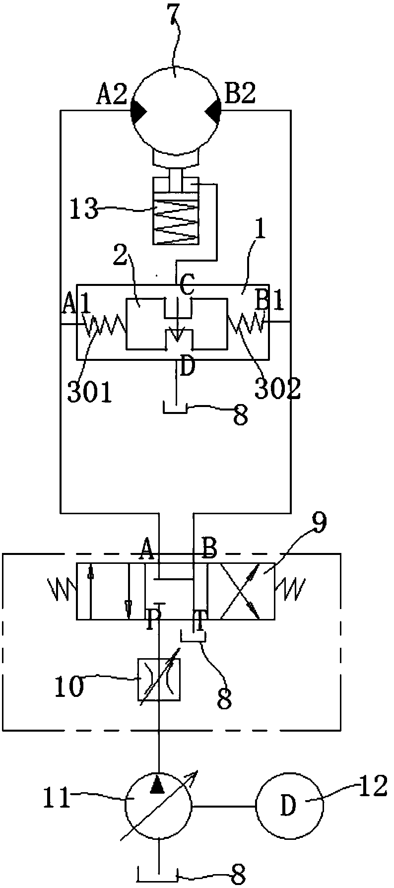 A method to effectively ensure the normal braking of hydraulic motor drive