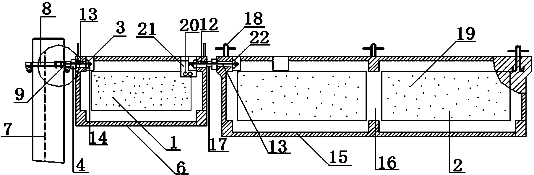 Concrete floating bridge of floating wharf