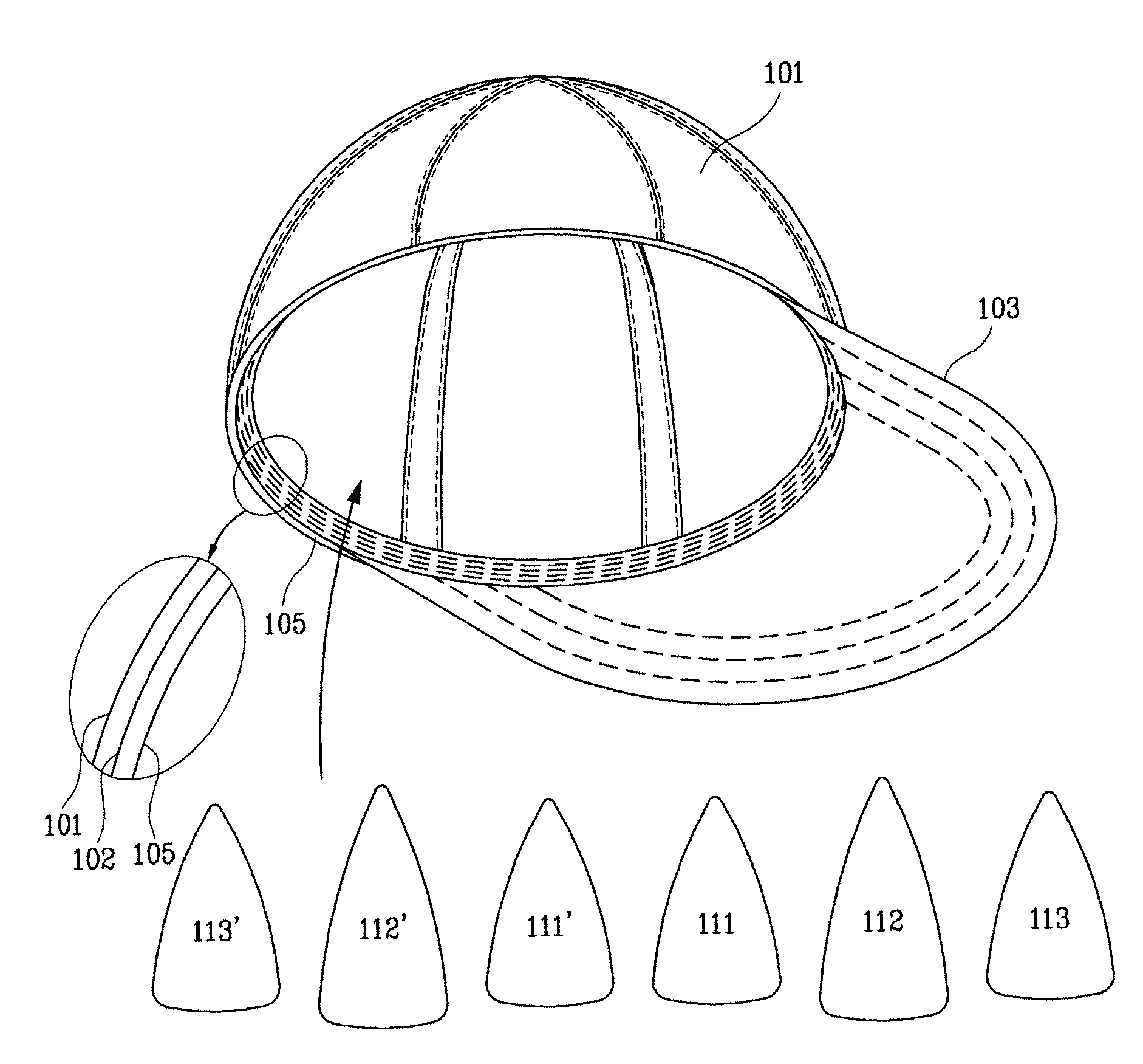 Size Headwear and Manufacturing Method Thereof