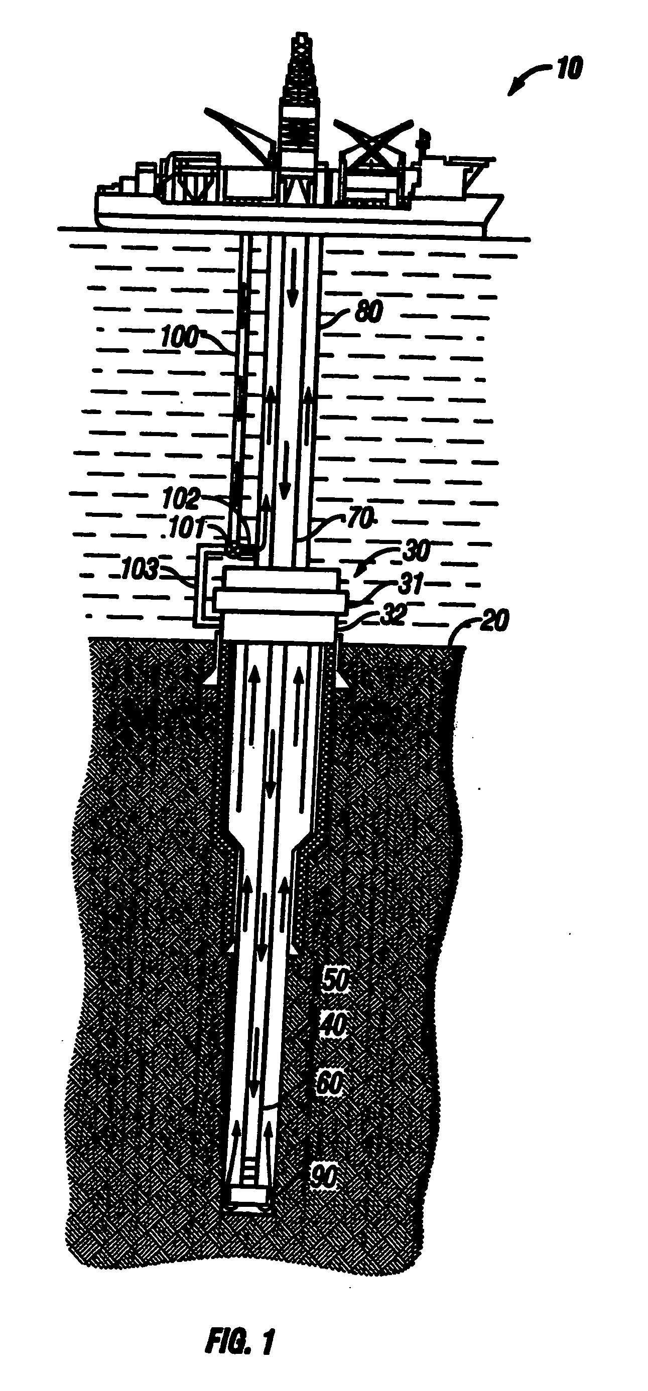 System for drilling oil and gas wells using a concentric drill string to deliver a dual density mud