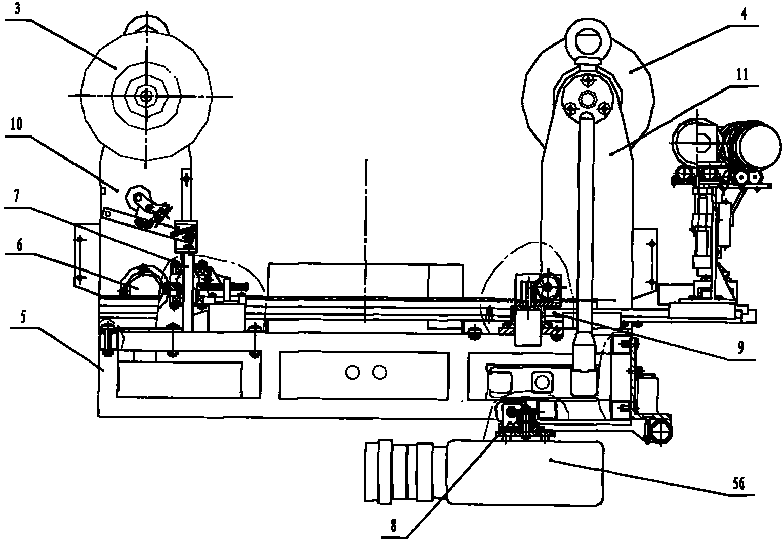 Arm extending type braking multi-CCD full-angle route inspecting robot