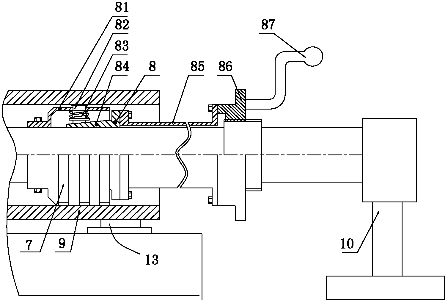 Method and device for machining inner blind hole of perforating gun for oil-gas well