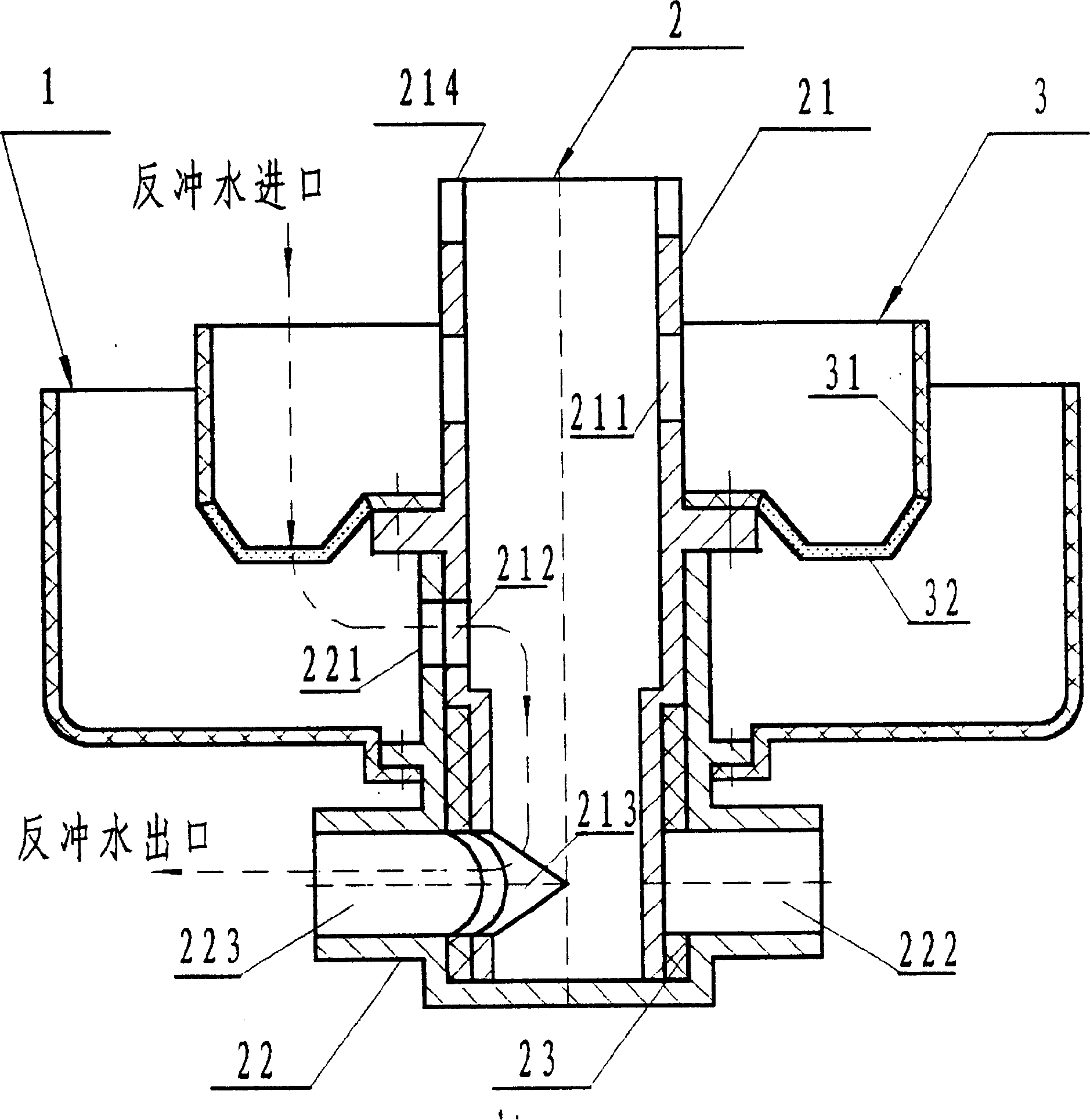 Bathing waste water filtering and draining device and method