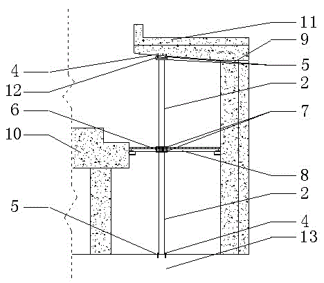 Strengthening method for 7.63m coke oven material loading platform