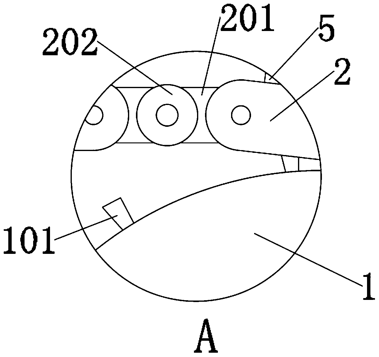 Track shoe structure of a mechanical crane