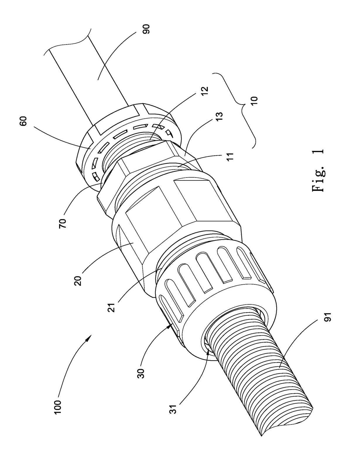 Cable and flexible conduit gland assembly