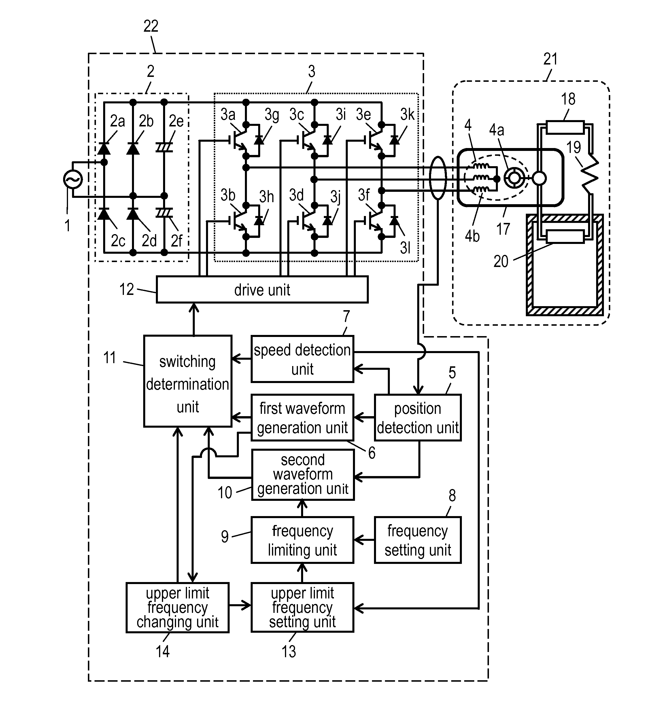 Motor drive device and electric equipment utilizing the same