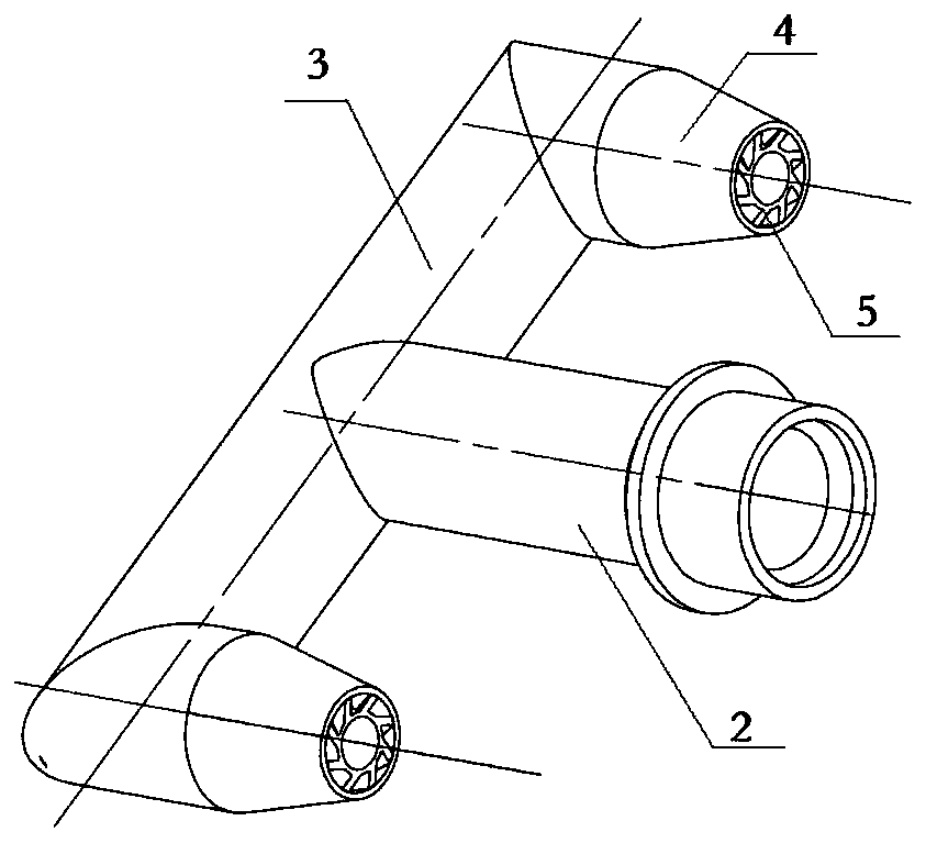 An evaporation tube, a combustion chamber, and an engine with a built-in swirler at the outlet