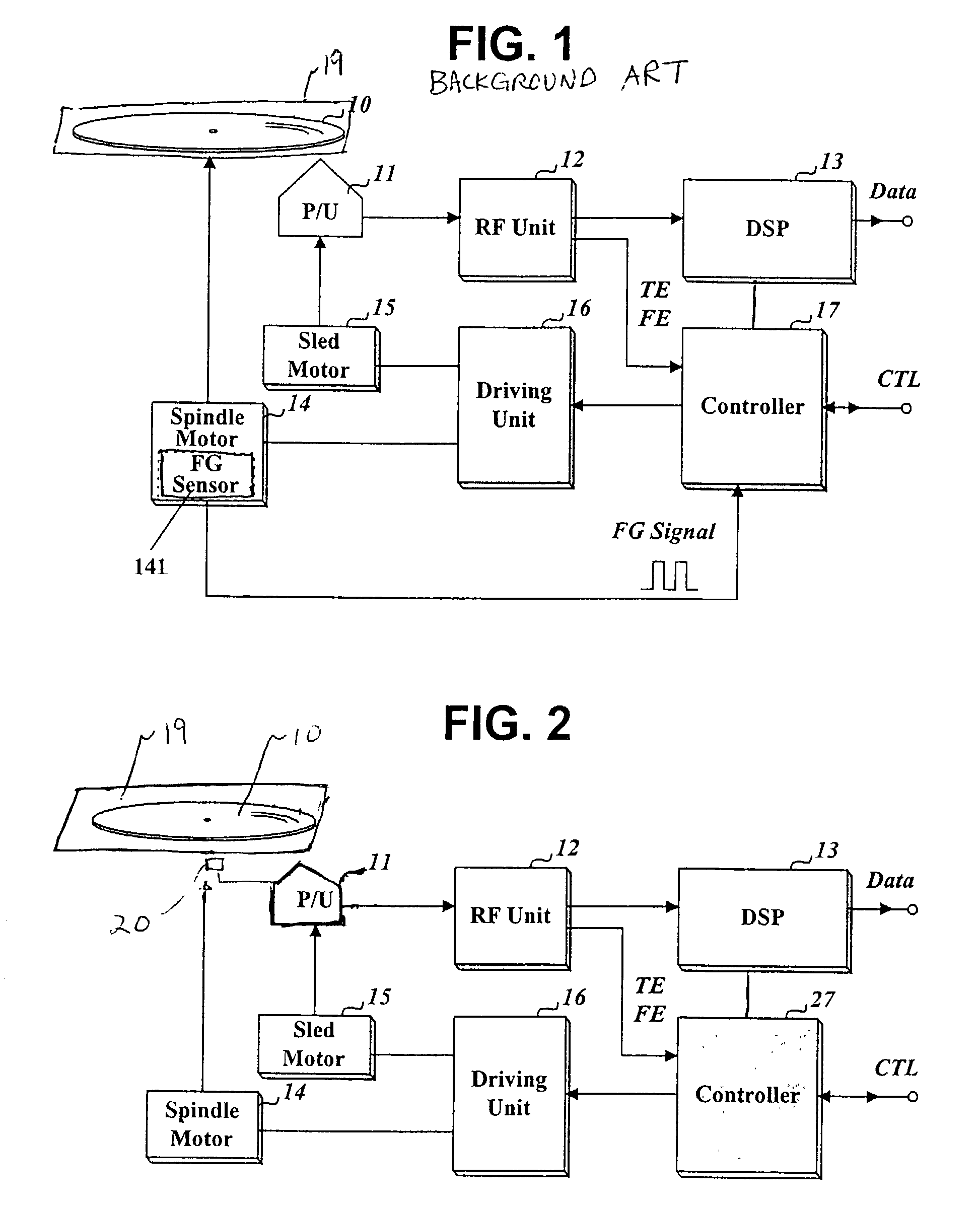 Method and device for determining disk size and stopping a rotating disk without using FG signals