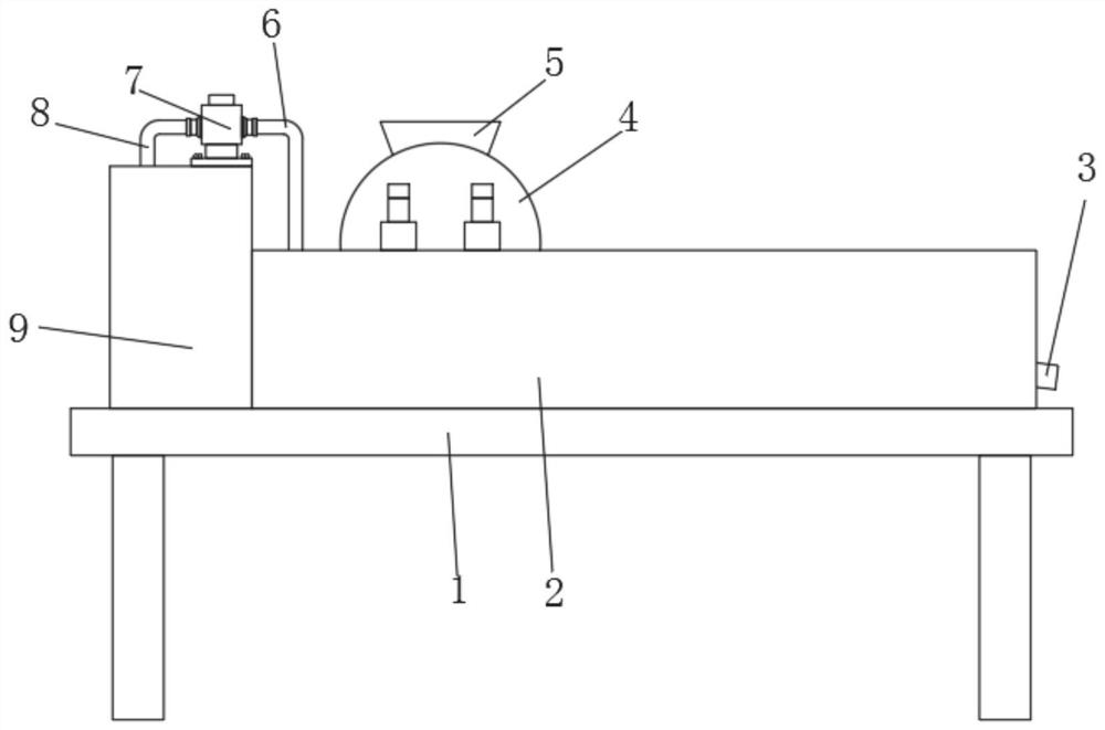 Essence raw material cleaning device containing phytoremediation extract