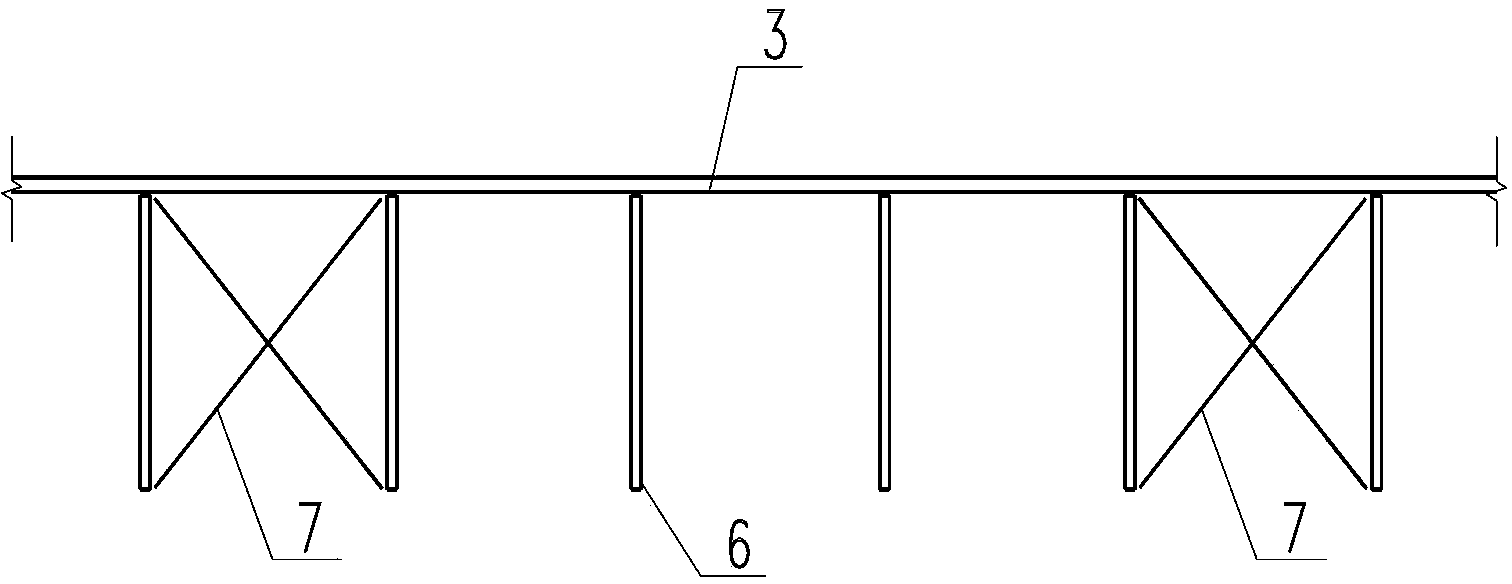 Coking furnace operating platform structure with diagonal draw bars