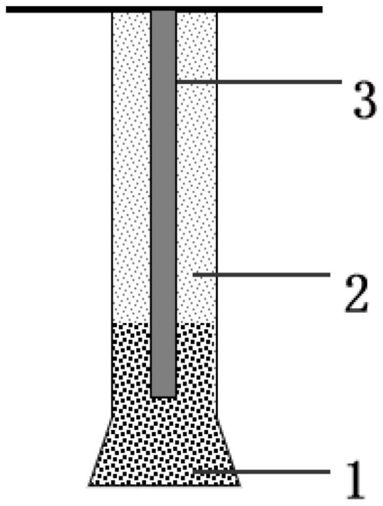 Foam concrete expanded-base combined upper soil body light curing core-inserting pile treatment method