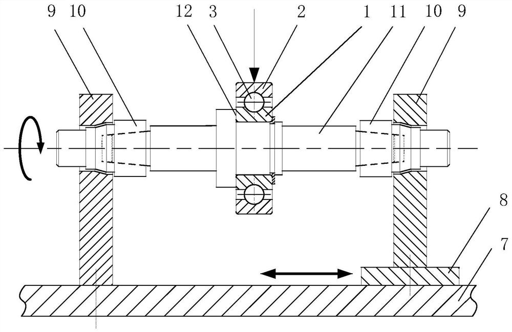 Device and method for measuring equivalent friction coefficient of rolling bearing