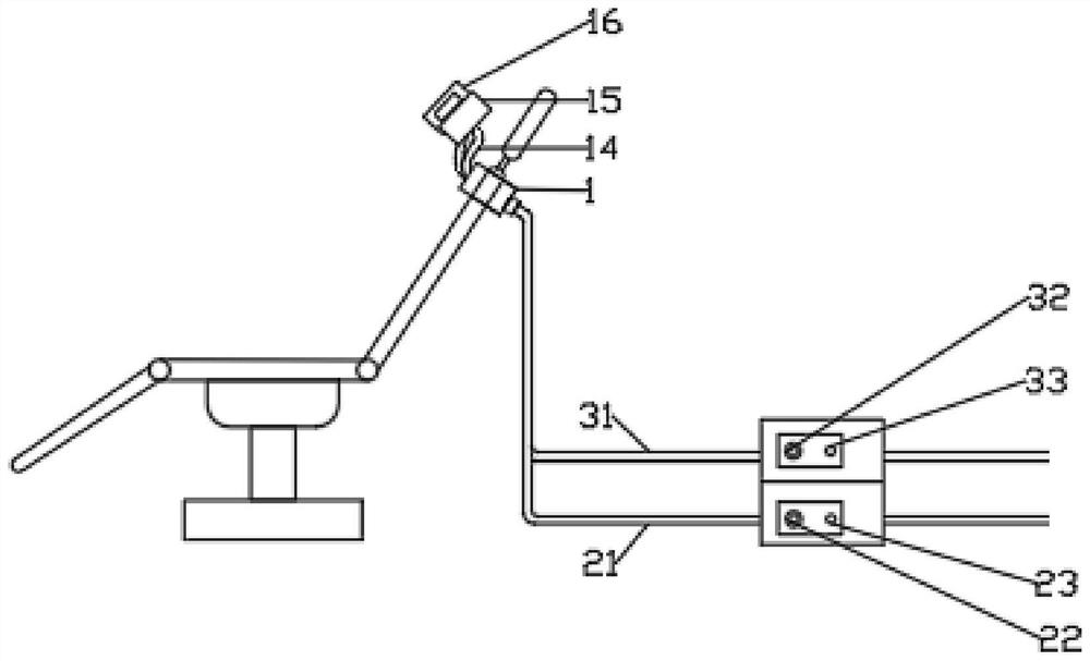 Blowing and sucking type wind exhausting device for dental chair