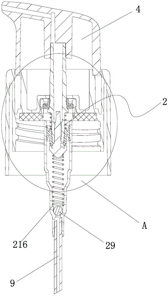 A lotion pump device with a locking mechanism