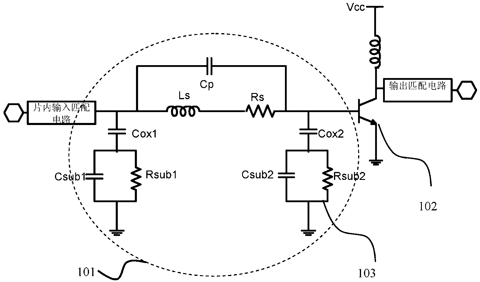 High-stability radio power amplifier monolithic integrated circuit