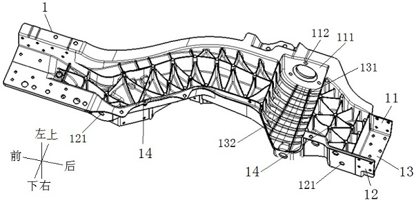 A rear longitudinal beam assembly and vehicle