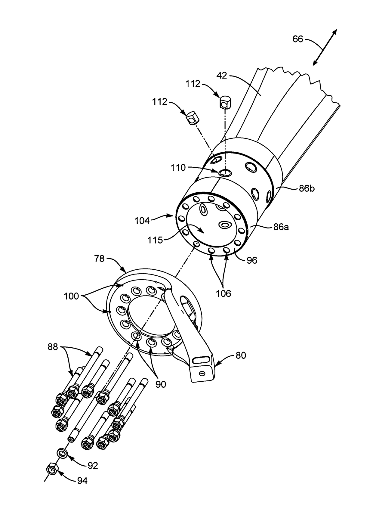 Blade root attachment apparatus and method