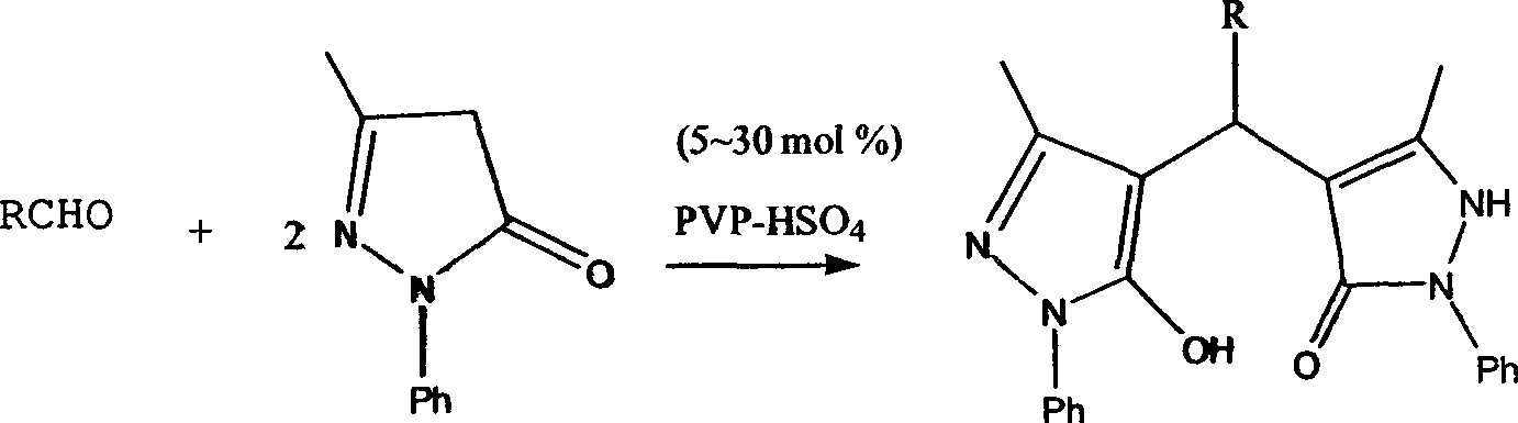 Synthesis method of pyrazolone derivatives by solid acid catalysis