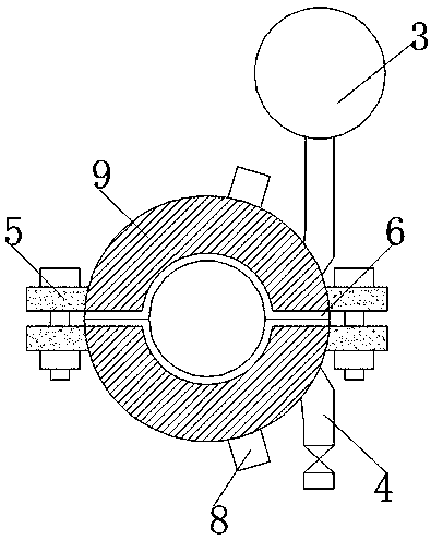 Nitrogen transmitting pipeline leakage detecting and temporary leakage-blocking device