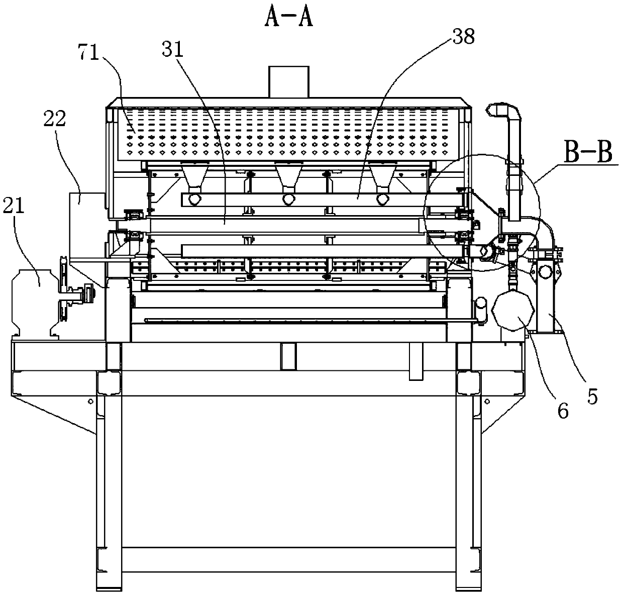 Molded pulp two-face rotary hub forming machine