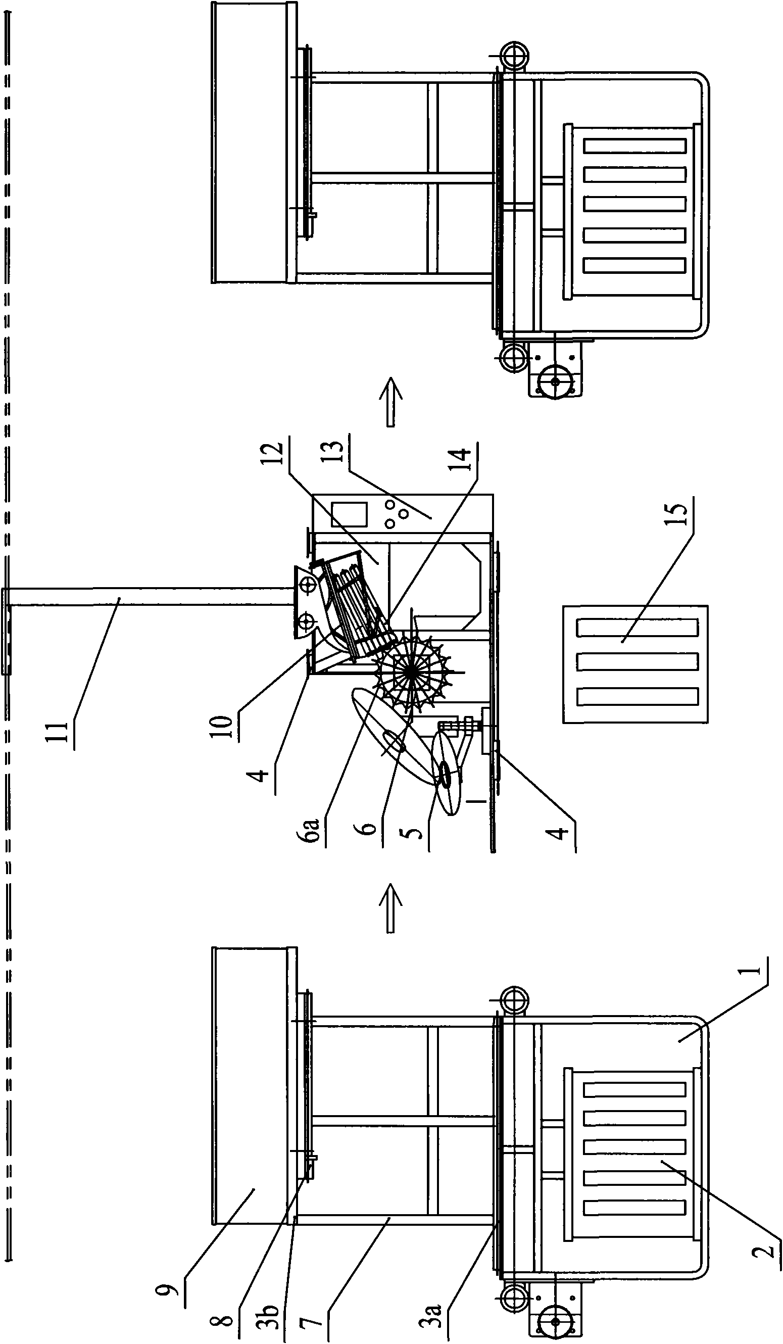 Split type automatic doffing system used among multiple spinning machines