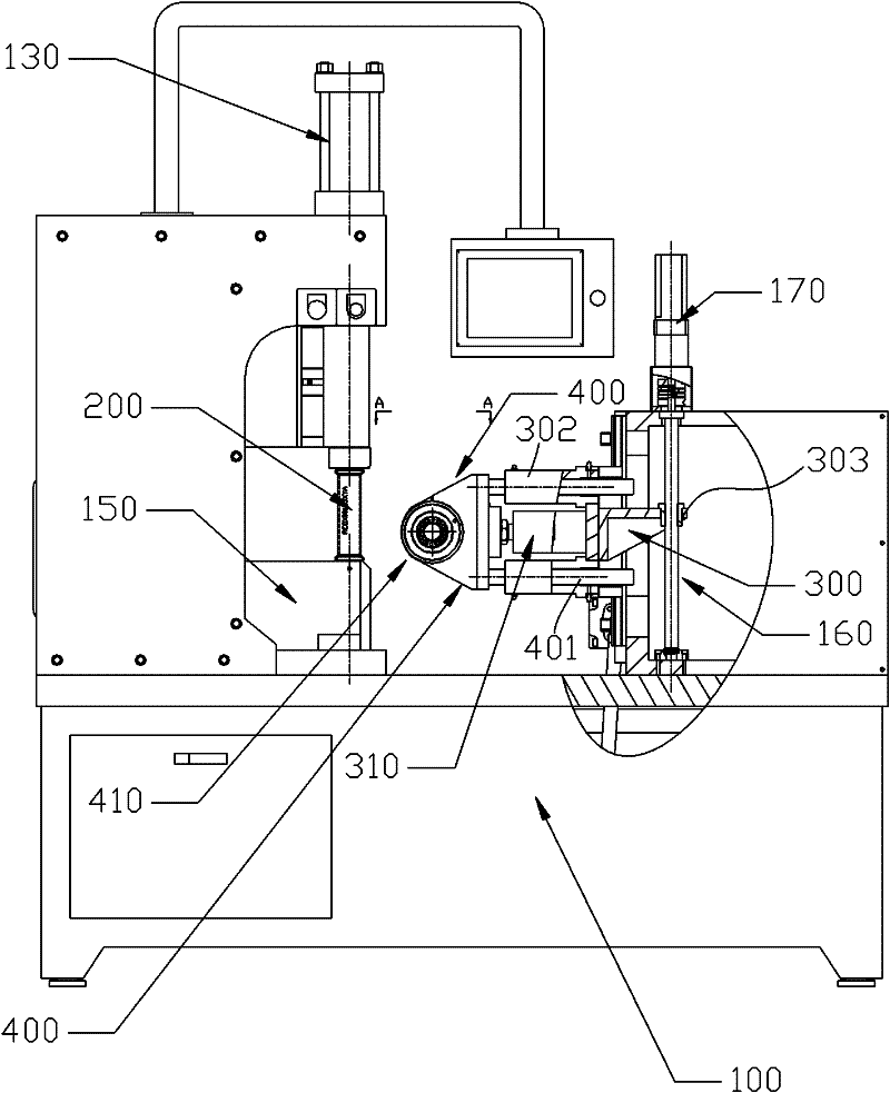 Motorcycle frame number code pressing machine and method