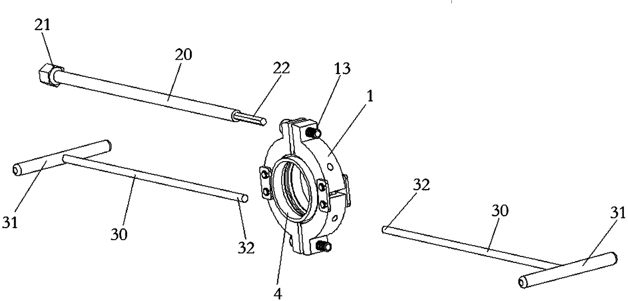 Chain type clamp for butt joint of vacuum flanges, mounting tool and mounting method of chain type clamp