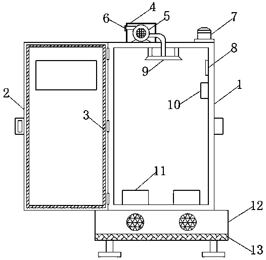 Electric cabinet with moisture preventing and dampness removing functions