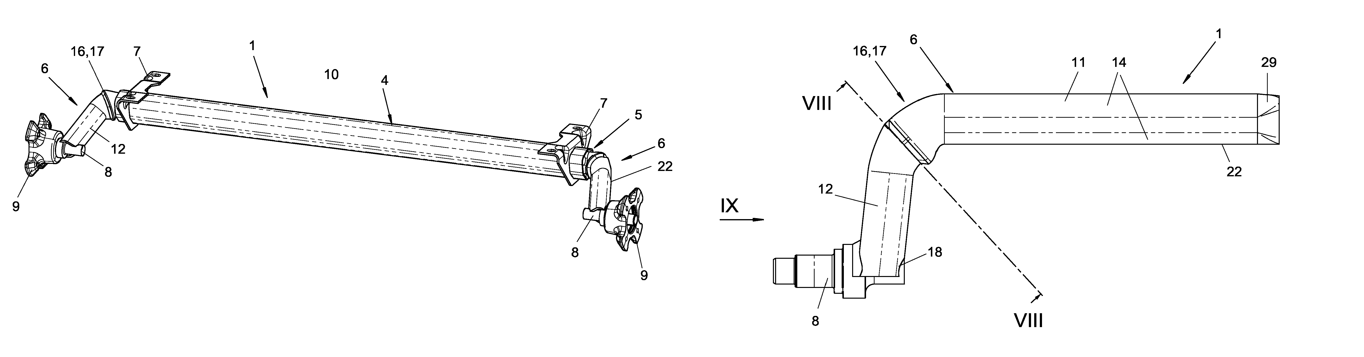 Axle and production method thereof