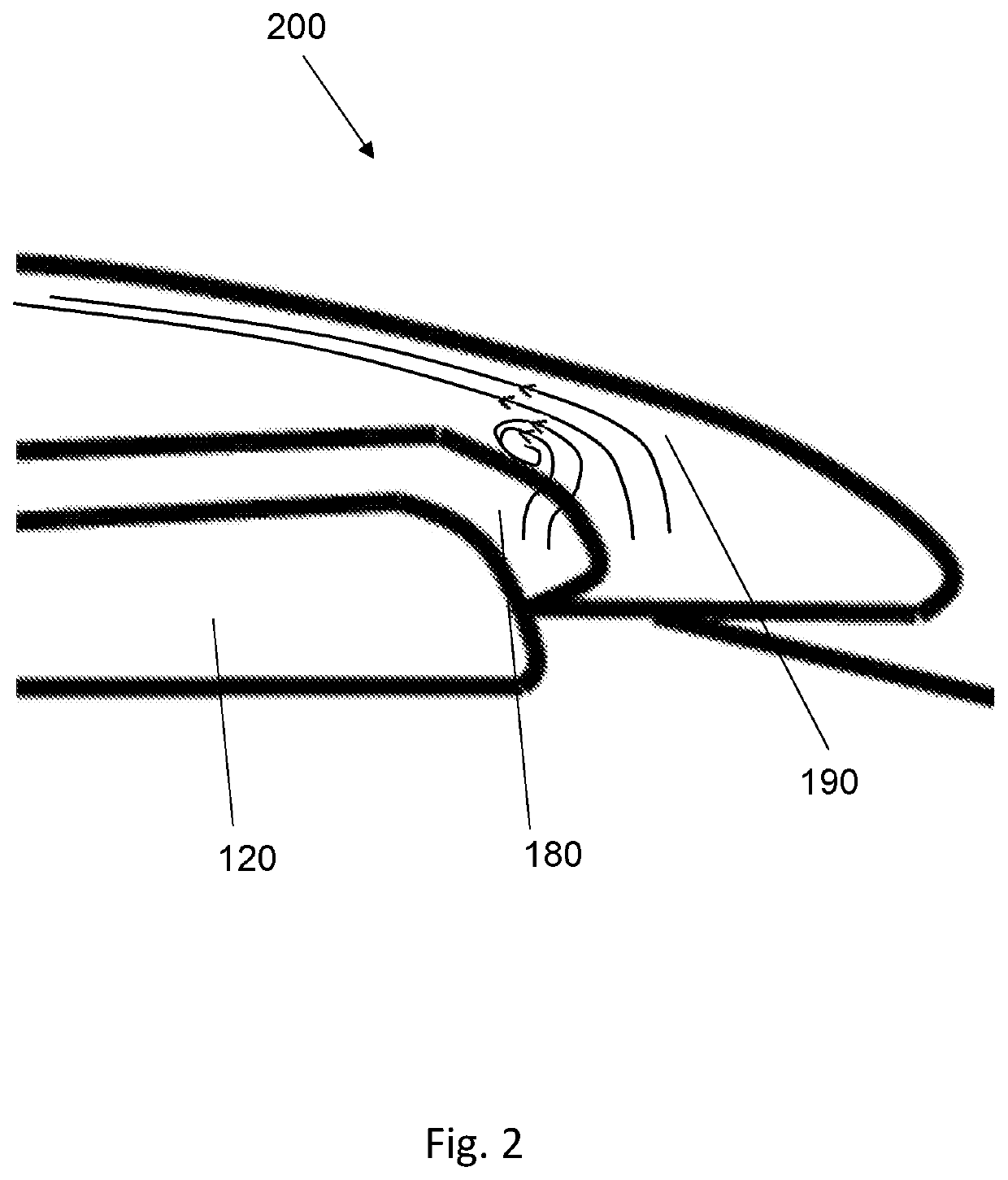 Aerodynamic structure for aircraft wing