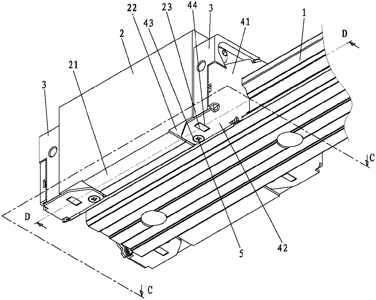 Moving part structure of linear sliding rail