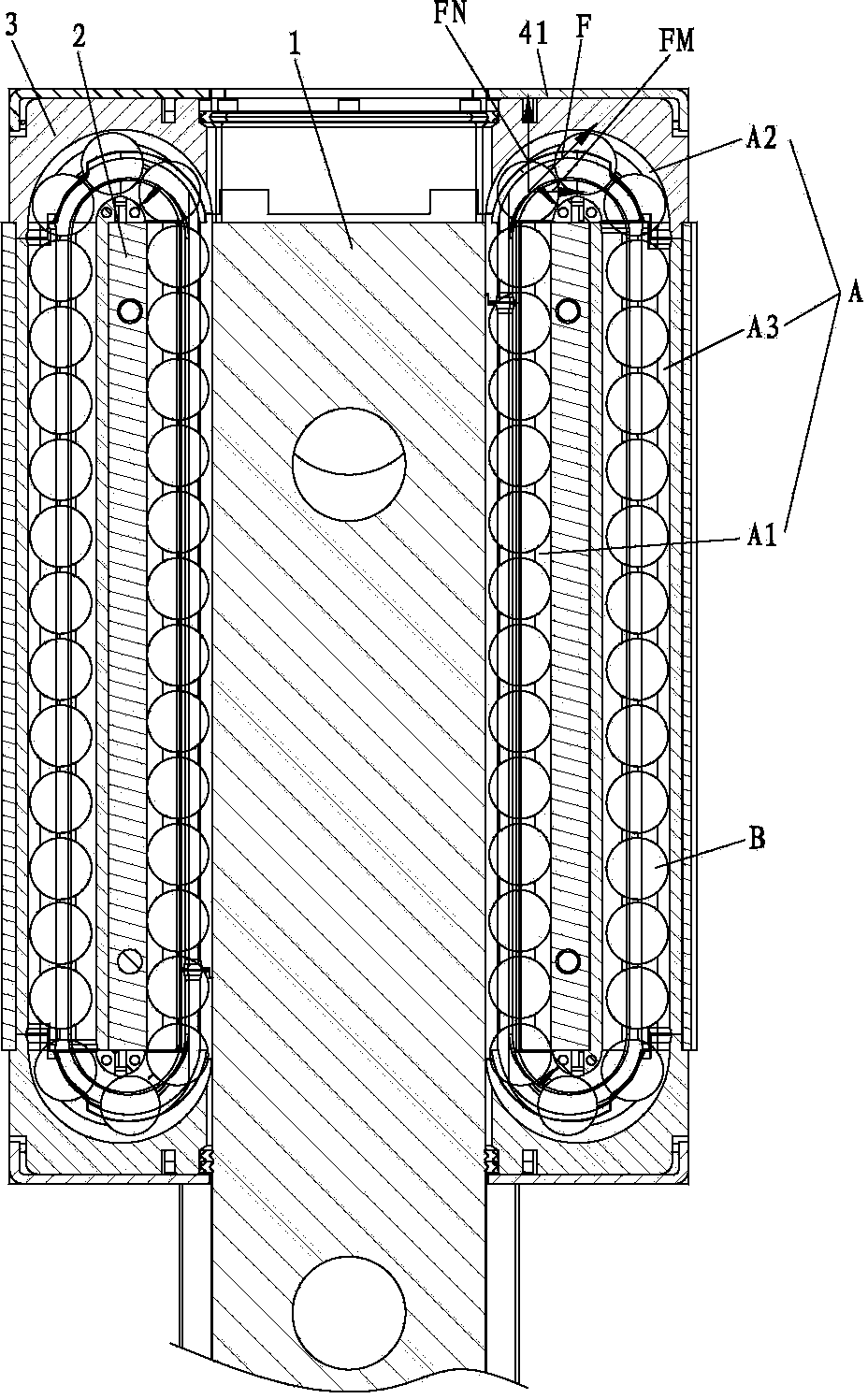 Moving part structure of linear sliding rail