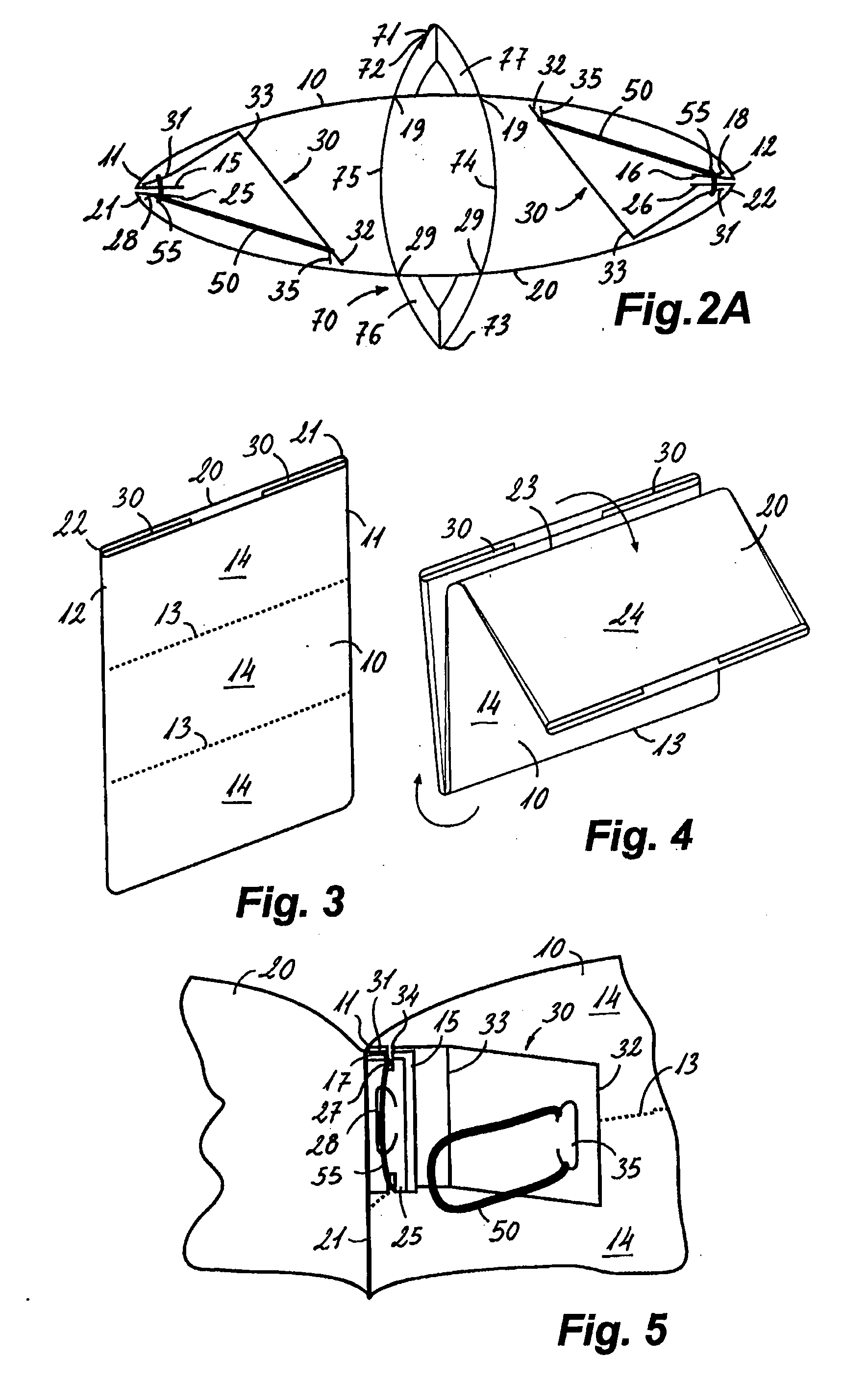Collapsible, self-expanding display unit and push element for the expansion thereof