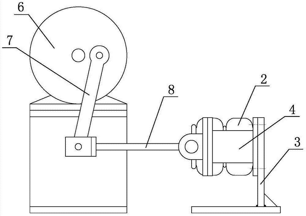 An air spring bending fatigue testing machine