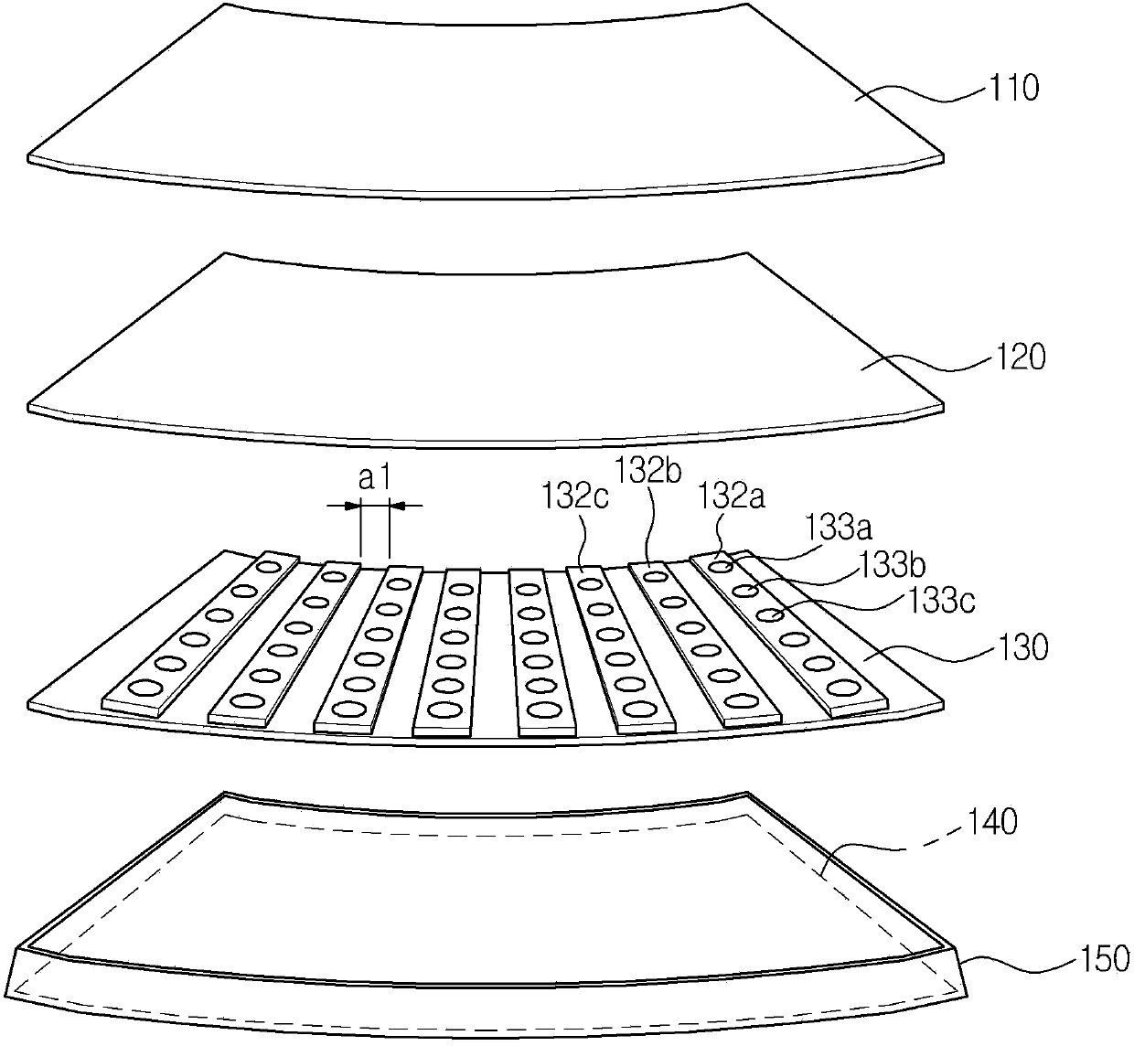 Curved display device