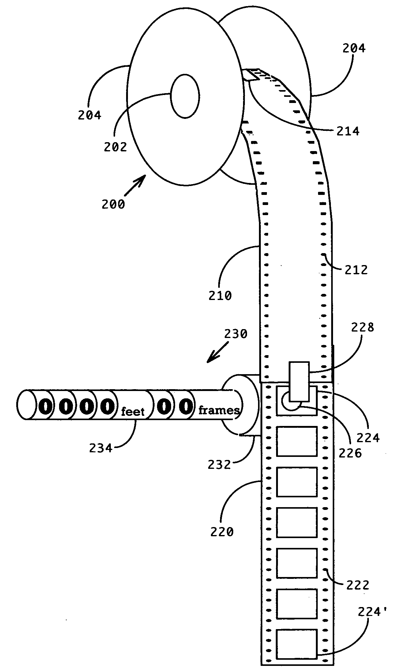 Motion picture asset archive having reduced physical volume and method