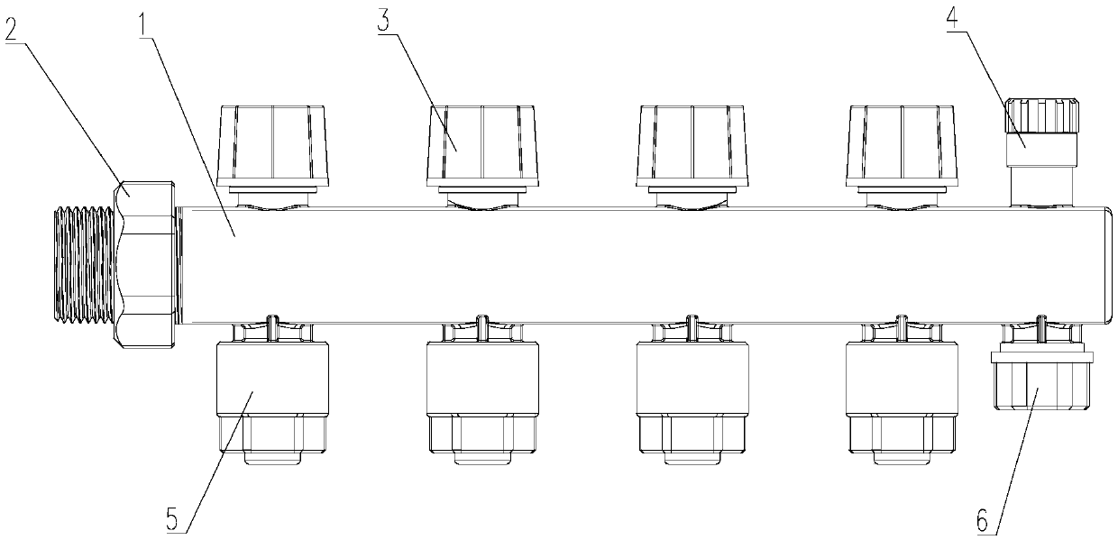 Transparent visible polysulfone water distribution manifold