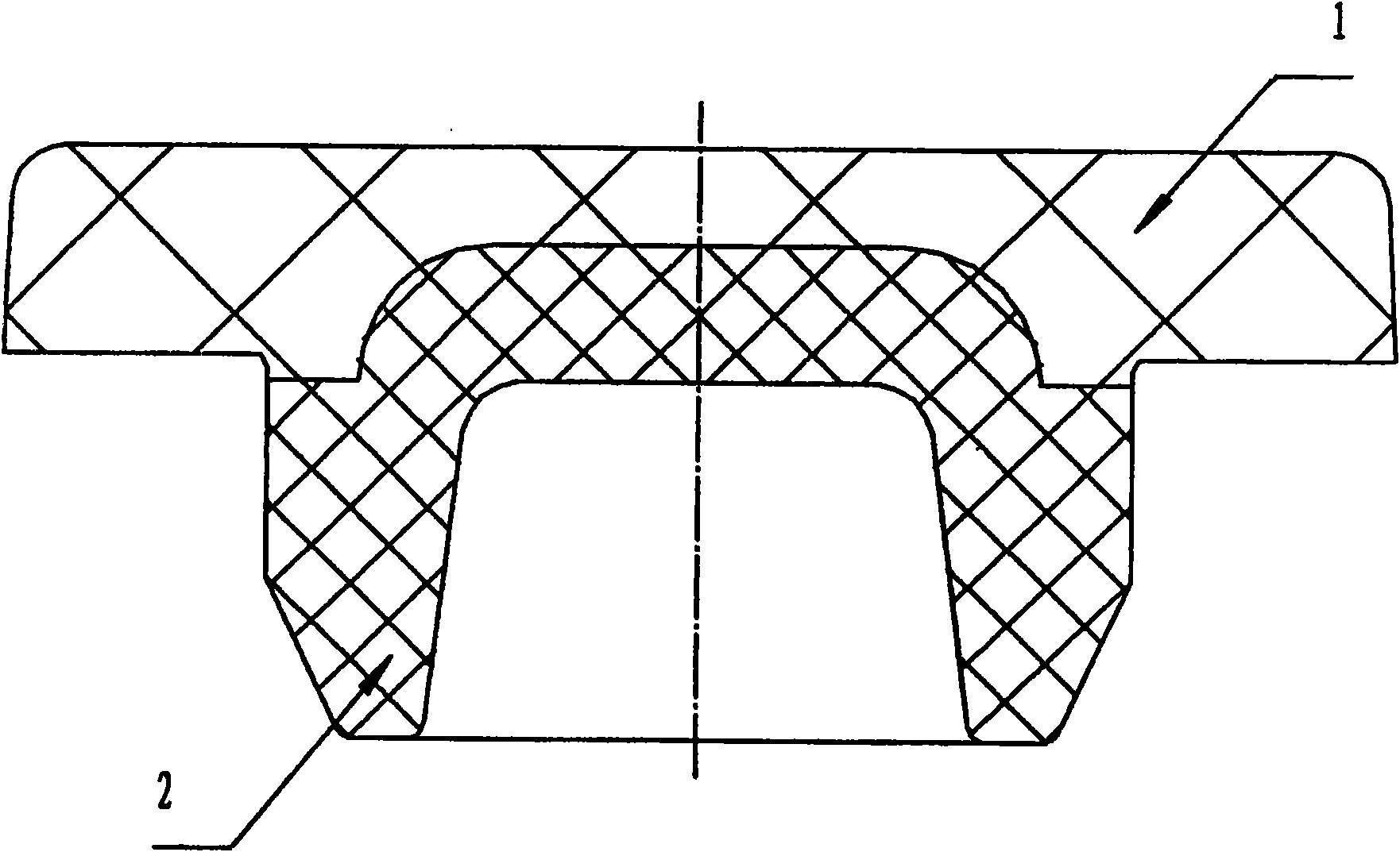 Method for producing medical rubber bottle cork made of dual composite material