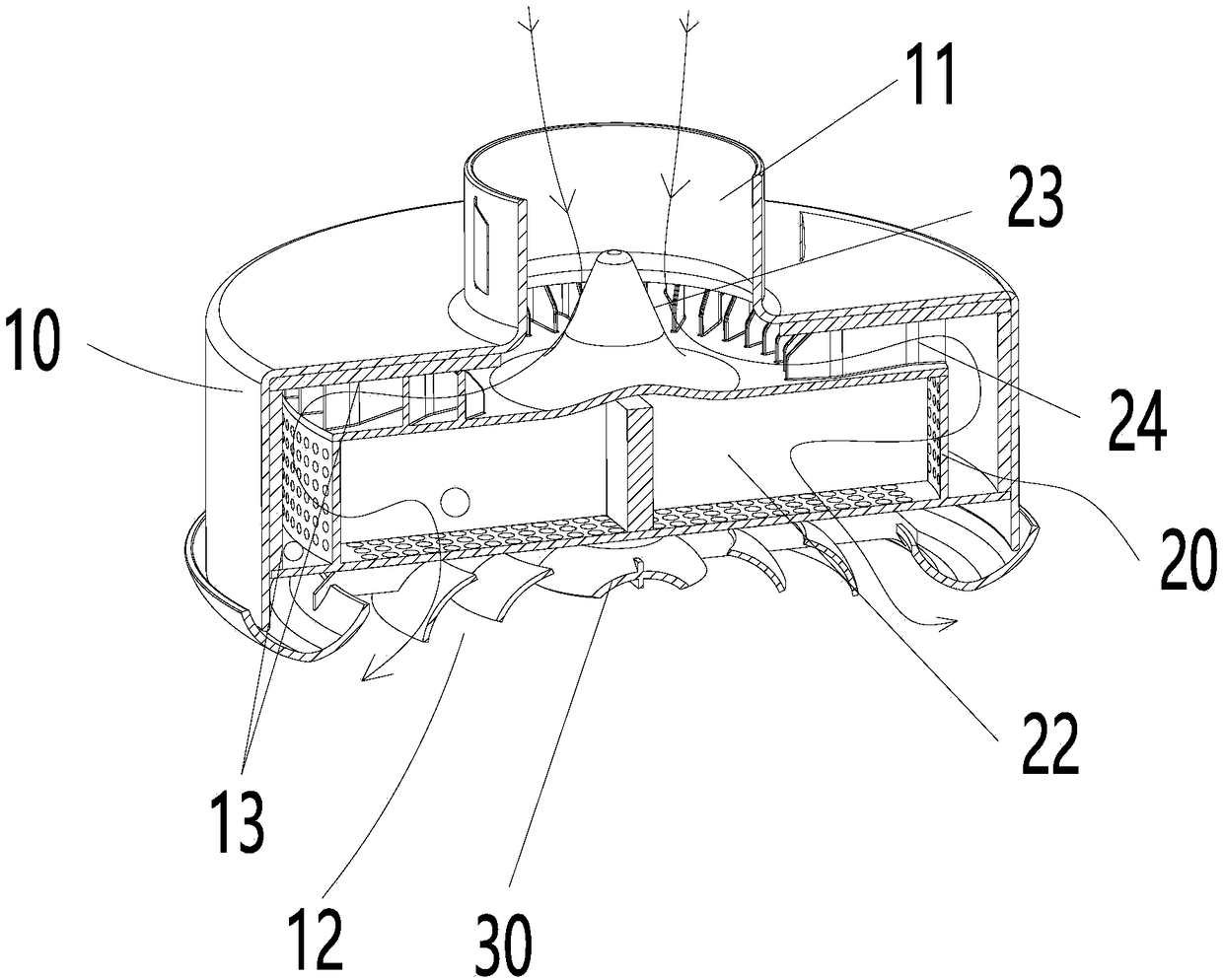 Air opening device and air conditioner unit