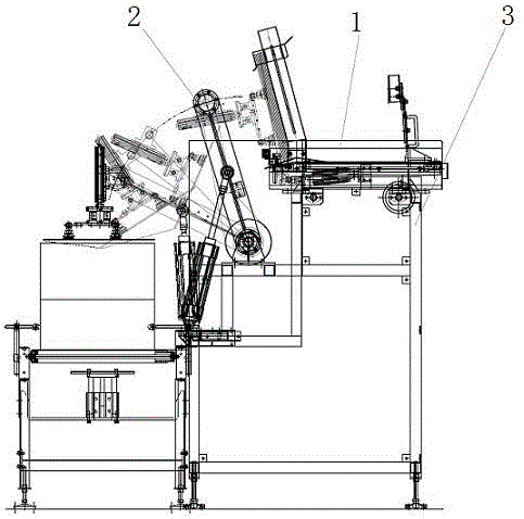 Vertical type partition placing machine